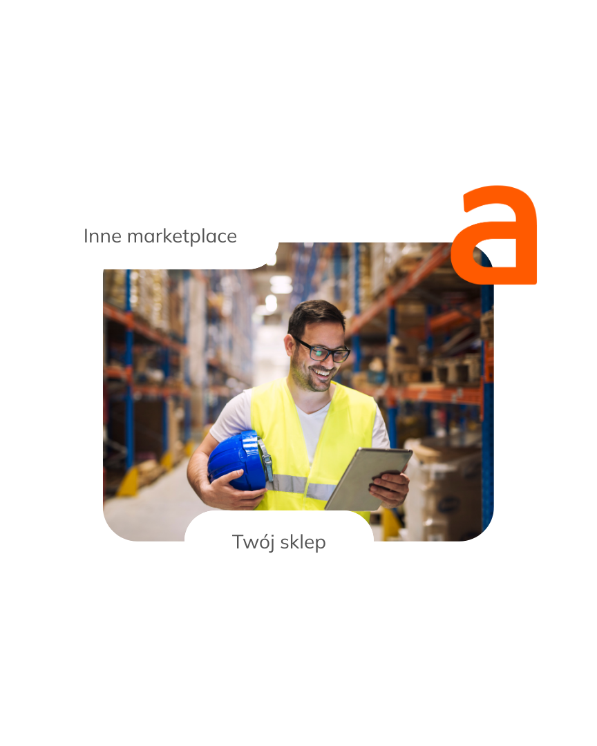 pracownik magazynu zarządzający stanami magazynowymi w wielu kanałach sprzedaży