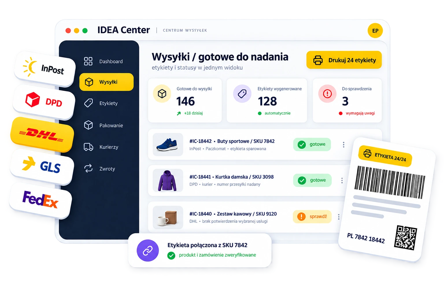 Zarządzanie wysyłką